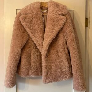 BODEN Faux Fur Pink coat